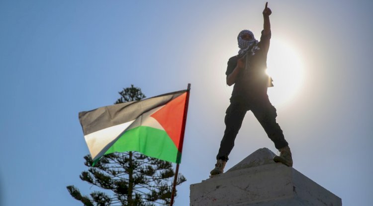 تظاهرة لتيار الاصلاح الديمقراطي رفضا للضم في مدينة غزة