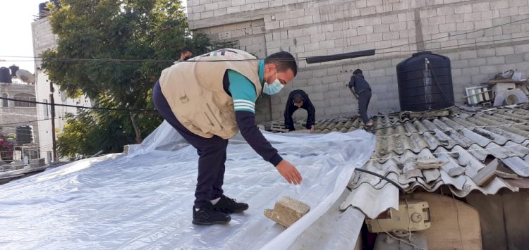  مبادرة لتغطية عدد من منازل  الأسر المتعففة في محافظة رفح