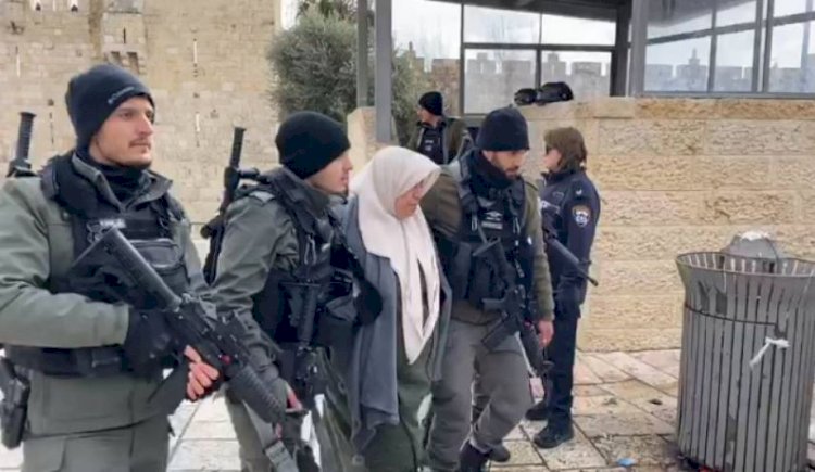 قوات الاحتلال تعتقل سيدة فلسطينية - توضيحية