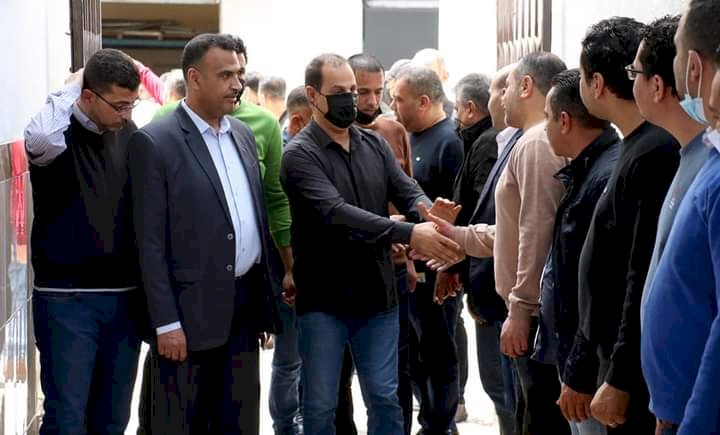 غزة: القيادي ماهر مقداد أثناء استقباله بمحافظة غزة