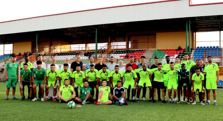 رفح: حركة فتح  تزور نادي خدمات رفح خلال الاستعداد للمباراة المرتقبة