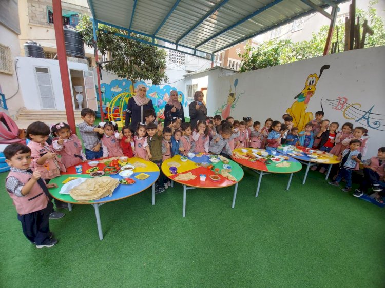 نفذت لجنة رياض الأطفال يوم تعايش مع خيرات بلادي لأطفال روضة الريان