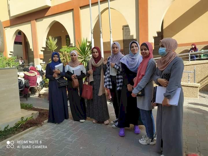 غزة:ماجدات الشبيبة بمحافظة غزة ،جامعة الأقصى ينفذن حملة كتابك علينا
