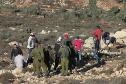 الخليل: الاحتلال يُقيم معسكر على أراضي المواطنين في منطقة واد الحصين