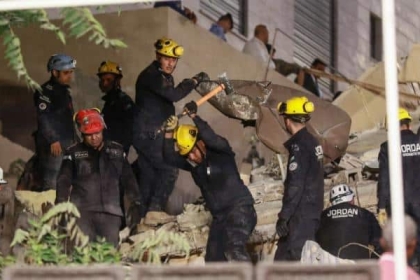 ارتفاع عدد ضحايا انهيار عمارة سكنية بالأردن إلى 6 وفيات