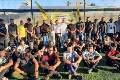 لجنة الانشطة والفعاليات بساحة غزة تنظم لقاءاً تدريبيا مع أعضاء وحدة النظام بالمحافظة الوسطى