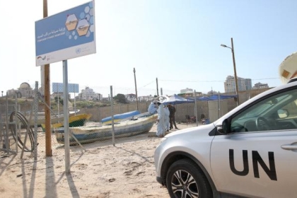 مراقبون من الأمم المتحدة يشرفون على ورشة إصلاح القوارب في غزة