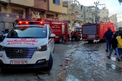 اندلاع حريق بمنزل في شمال قطاع غزة دون وقوع اصابات