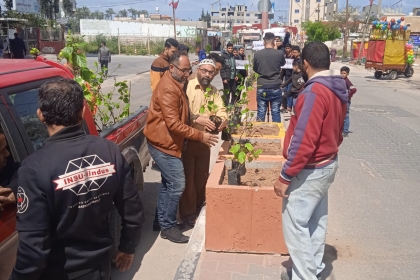 مجلس العمال بحركة فتح يشارك في فعاليات إحياء ذكرى يوم الأرض في مخيم المغازي