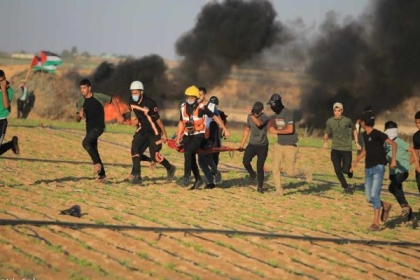 إصابات خلال استهداف الاحتلال مسيرات سلمية شرق غزة