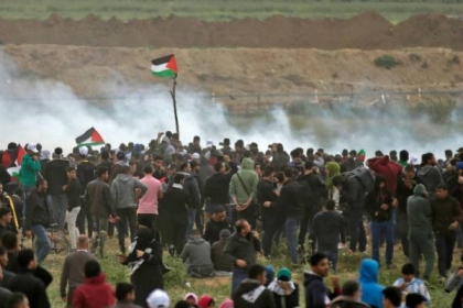 إصابات خلال قمع الاحتلال المسيرات السلمية شرق قطاع غزة