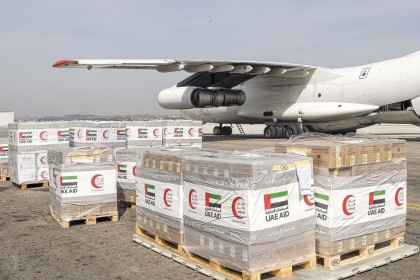 وصول 33 طن مساعدات إماراتية إلى مطار العريش لصالح قطاع غزة