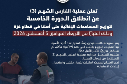 الفارس الشهم 3 تطلق الدورة الخامسة لتوزيع المساعدات الإغاثية في غزة