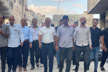 تيار الإصلاح الديمقراطي في حركة فتح بمحافظة خان يونس يؤدي واجب العزاء بوفاة الحاج عبدالله أبو ستة