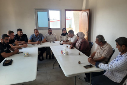 قيادة تيار الإصلاح الديمقراطي في مخافظة  الوسطى تستقبل وفداً قيادياً من الجبهة الديمقراطية