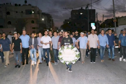 حركة فتح بمحافظة غزه تقدم التعازي للقائد غسان جاد الله بوفاة عمته