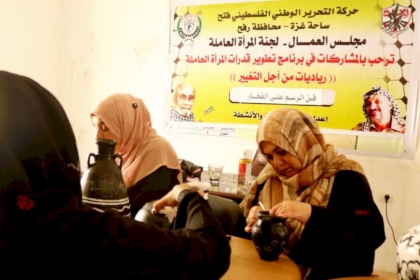 حركة فتح برفح تختتم ورشة فن الرسم على الفخار