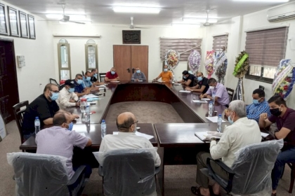 تيار الاصلاح الديمقراطي في المحافظة الوسطى يشارك فى اجتماع لجنة الطوارئ لمكافحة كورونا