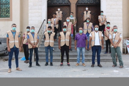 حركة فتح بالمحافظة الوسطي تشارك بحملة تنظيف لمخيم البريج في ظل جائحة كورونا