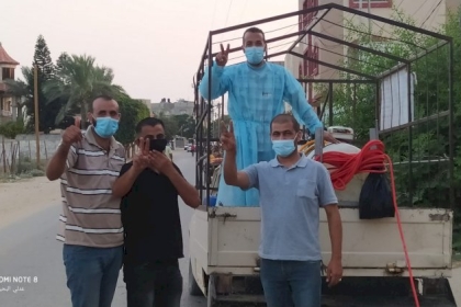 حركة فتح ساحة غزة تنفذ مبادرة  تعقيم شامل  لليوم الثالث بمحافظة الوسطى