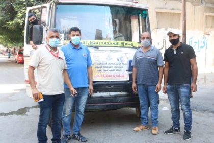 حركة فتح بالمحافظة الوسطى تنفذ مبادرة "سقيا الخير"