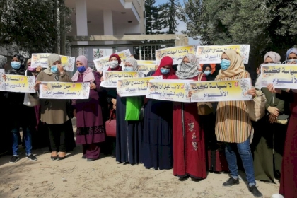 مجلس المرأة في حركة فتح ينظم وقفة تضامنية رفضاً لسياسة الاعتقال السياسي 