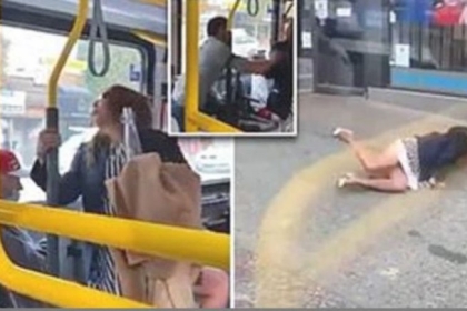 فيديو يثير الجدل في كندا.. شاب يعتدي على امرأة ويقذفها من الحافلة