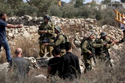 مستوطنون يهاجمون قاطفي الزيتون  شرق نابلس
