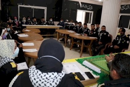 بالصور: مجلس  الشباب الفلسطيني محافظة رفح يطلق برنامج تدريبي بعنوان نحو مستقبل كشفي واعد