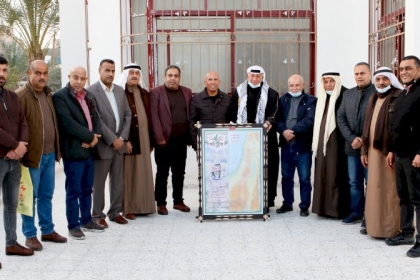 بالصور - قيادة حركة فتح في ساحة غزة تزور ديوان المختار أبو سلمان المغني