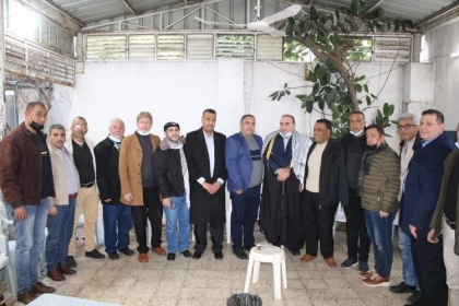 حركة فتح بمحافظة غزة تزور عائلة أبو شعبان ضمن حملة "كلنا عائلة"