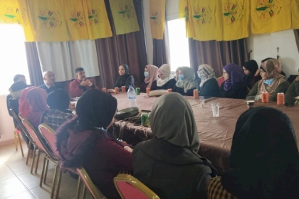 الشبيبة الفتحاوية بمحافظة الشمال تستمر بعقد لقاءاتها حول الانتخابات مع ماجدات الشبيبة
