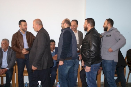 بالصور -  وفود المهنئين  تتوافد لتهنئة القائد غسان جاد الله بسلامة العودة إلى أرض الوطن بعد غياب 14 عام