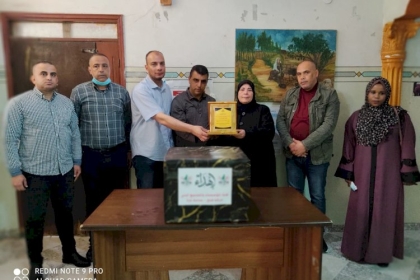 لجنة المؤسسات  بساحة غزة تزور جمعية جذور الزيتون الخيرية بمحافظة غزة