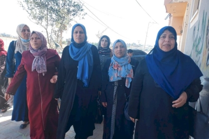 مجلس المرأة  ساحة غزة ينفذ جولة ميدانية في محافظة الشمال مؤازرةً لعوائل الشهداء