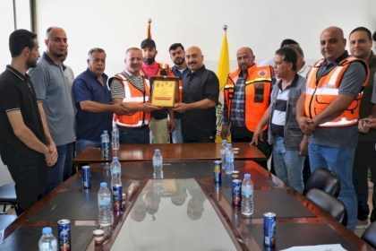 حركة فتح بمحافظة غزة تستقبل في مكتبها وفداً من قيادة مديرية الدفاع المدني بمحافظة غزة