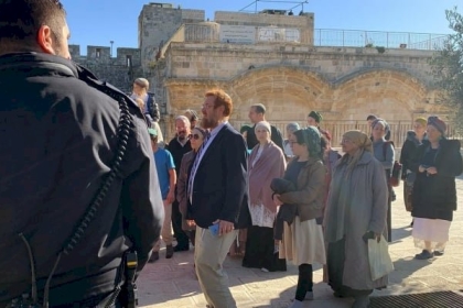 لمتطرف غليك يقود اقتحام المستوطنين للمسجد الأقصى