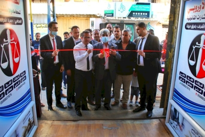 المكتب الحركي للمحامين بساحة ومحافظة غزة يشارك  عضو الهيئة العامة للمحامين بإفتتاح مكتبه الجديد