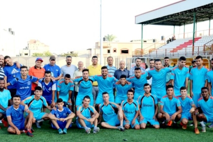 بالصور.. وفد من حركة فتح بمحافظة رفح يزور نادي شباب رفح خلال الاستعداد للمباراة المرتقبة