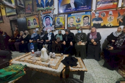 مجلس المرأة  بساحة غزة في محافظة الشمال يقدم  واجب العزاء لآل أبو الجديان