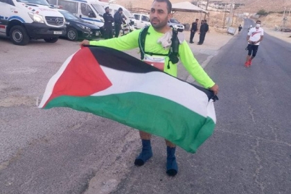 عدّاء فلسطيني يفوز بالمركز الثاني في ماراثون رم الدولي