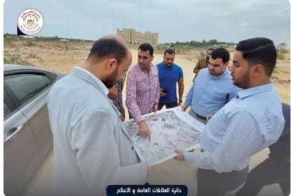 الاشغال تُسلم اللجنة المصرية مواقع المدن المقرر إقامتها بغزة