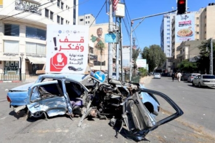 إصابتان إحداها خطيرة نتيجة 8 حوادث سير وقعت في قطاع غزة