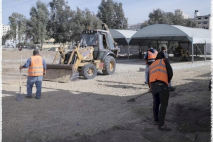 بلدية غزة تشرع بتطوير موقف سيارات السرايا