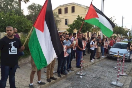 وقفة بحيفا تضامنًا مع الأسرى والنقب