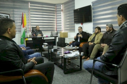 مفوضية الاعلام بحركة فتح ساحة غزة تستقبل وفداً من الدائرة الإعلامية في حركة حماس