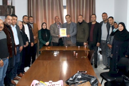 حركة فتح بمحافظة غزة تهنئ قيادة الجبهة الديمقراطية بمناسبة الذكرى 53 لانطلاقتها