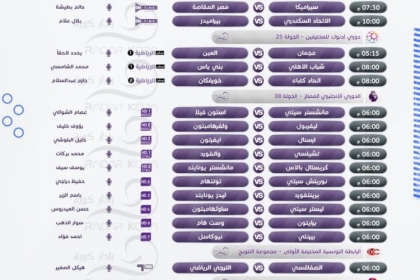 جدول أبرز مباريات الأحد في الدوريات الأوروبية المختلفة