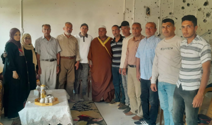 كوادر تيار الإصلاح الديمقراطي في خان يونس تجدد الوفاء للشهيد المناضل رائف شراب
