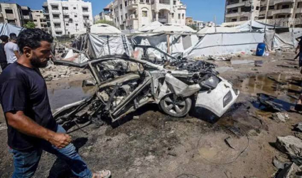 شهيدان ومصابون جراء غارة إسرائيلية استهدفت مركبة في حي الشيخ رضوان